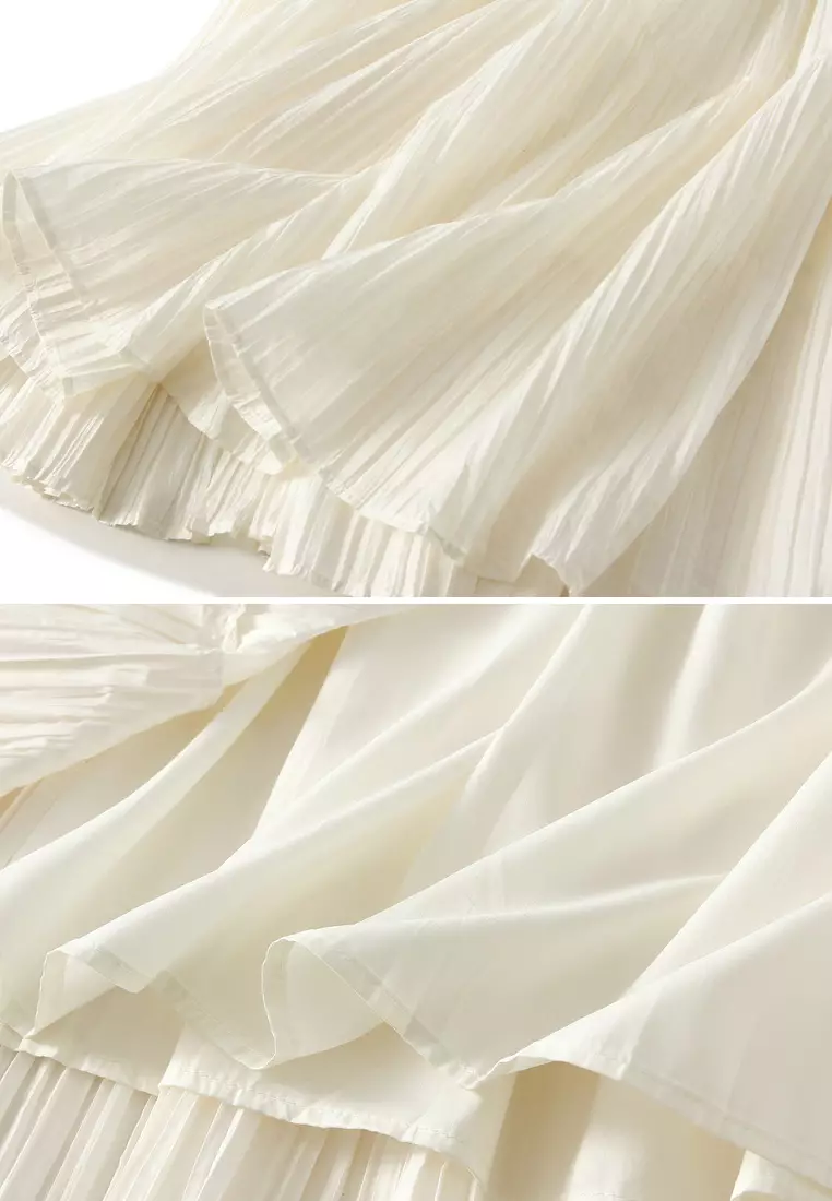 Slim Draped Tiered Skirt AF-8958