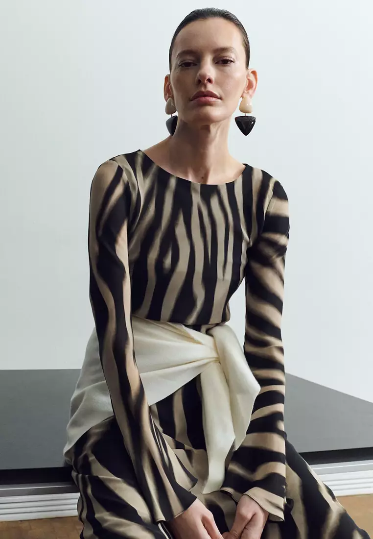A-Line Animal-Print Dress