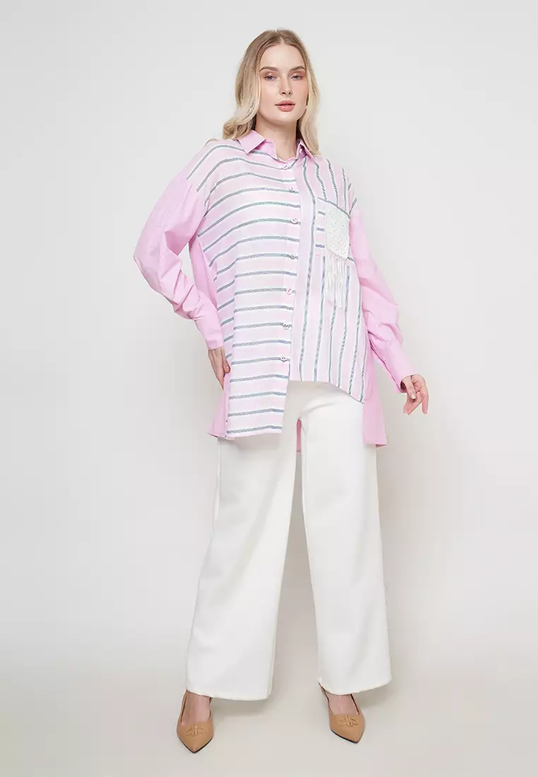 Kamilaa by Itang Yunasz Kemeja April Flamingo