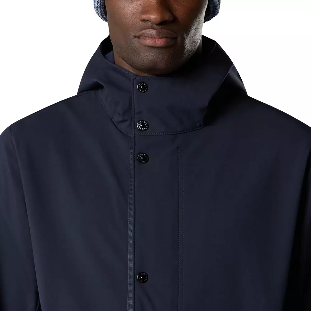 4100118 Light Soft Shell-R E.Dye Technology In Recycled Polyester Hooded Jacket Navy Blue