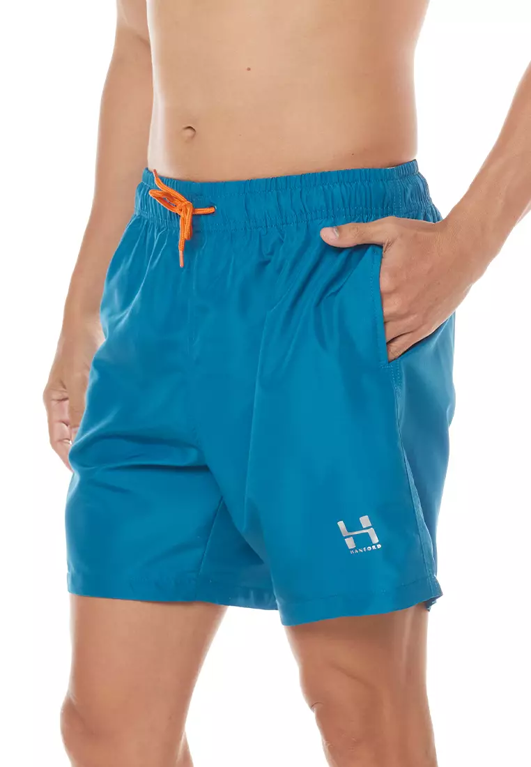 Swim Sports Shorts with Drawstring with Mesh Pouch Brett -Lyon Blue(SinglePack)