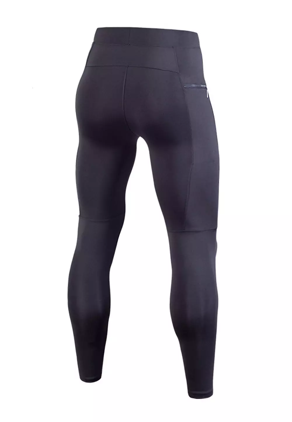 FITWEAR -  MEN LEGGING CONOR COMPRESSION ZIP POCKET - BLACK