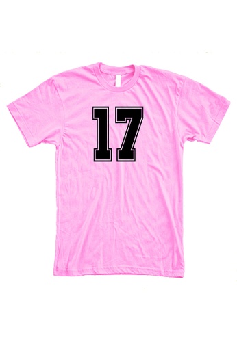 MRL Prints pink Number Shirt 17 T-Shirt Customized Jersey EA5CCAA72AE75DGS_1