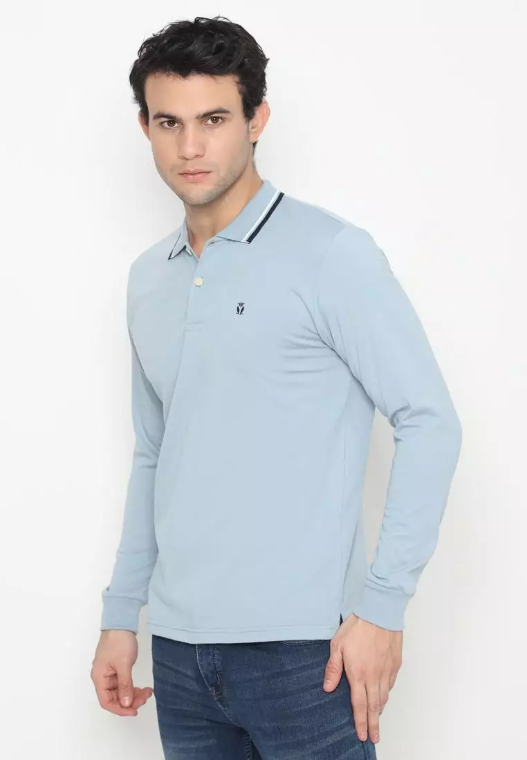 Matsuda Kaos Polo Shirt Lengan Panjang Pria Kerah Kasuga