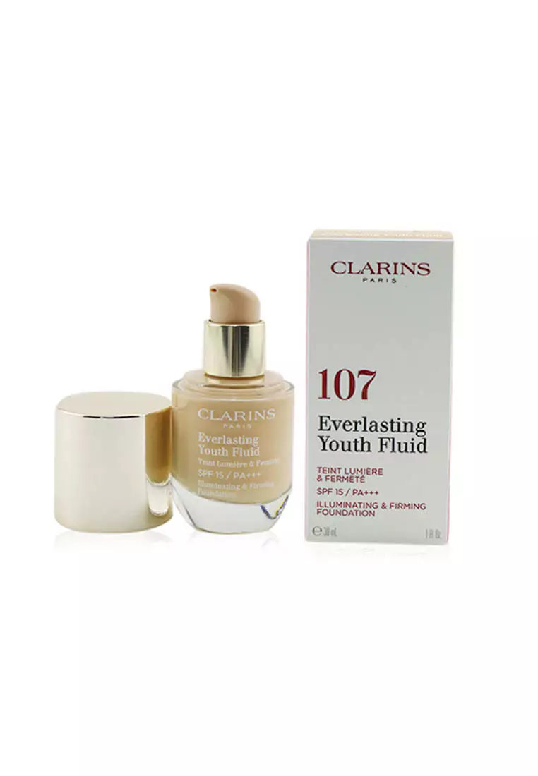 Discount on Clarins  shoes - SKU: Clarins - Everlasting Youth Fluid Illuminating & Firming Foundation Spf 15 - # 107 Beige 30ml/1oz