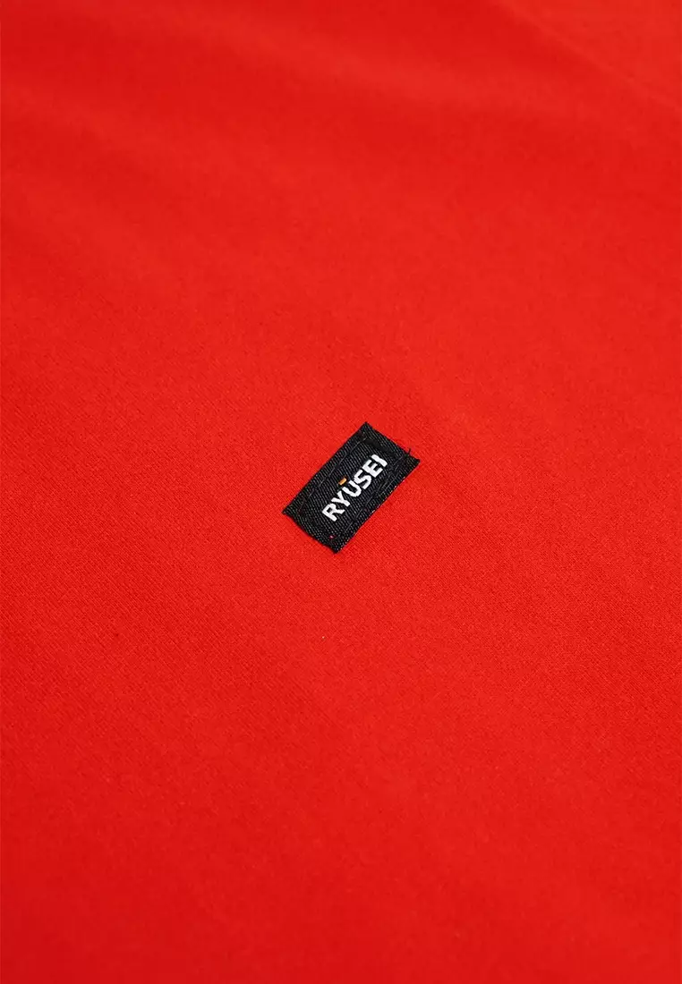 Ryusei Kaos Pria Tsuaka Red