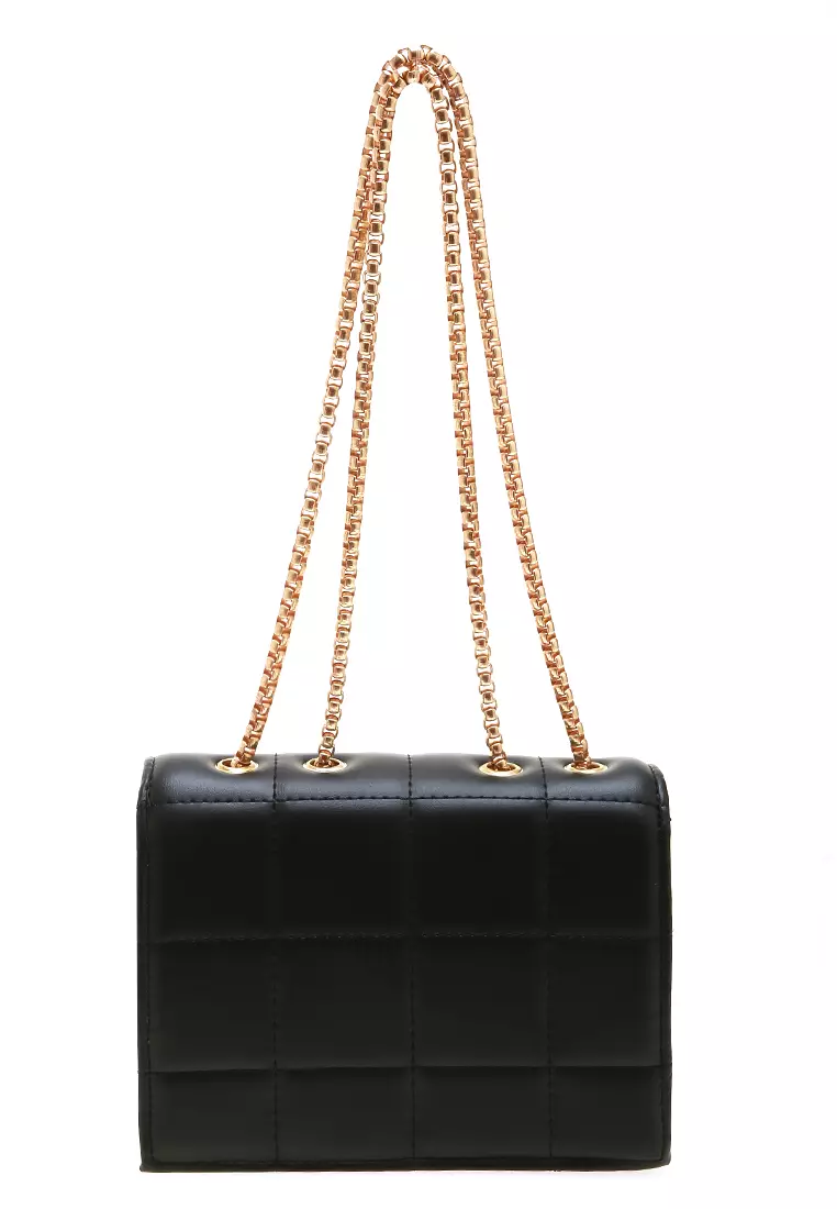 Vika Tas Selempang Premium Tali Panjang Design Elegant Woman Bag - Black