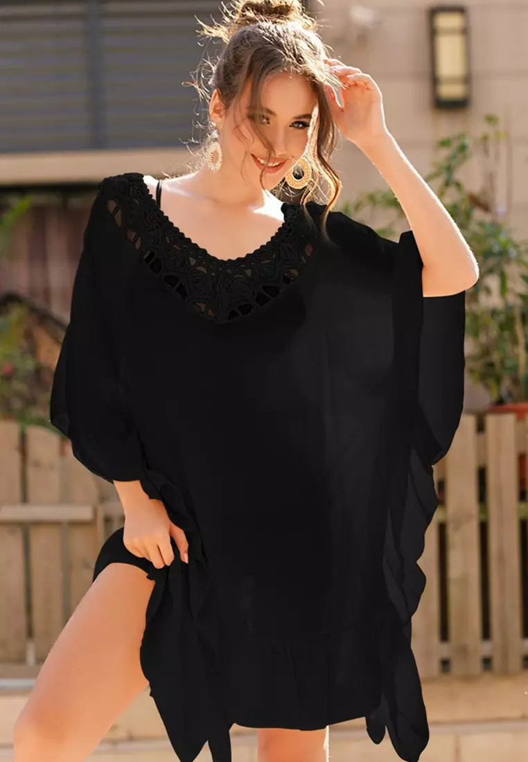 Black beach on sale cover up
