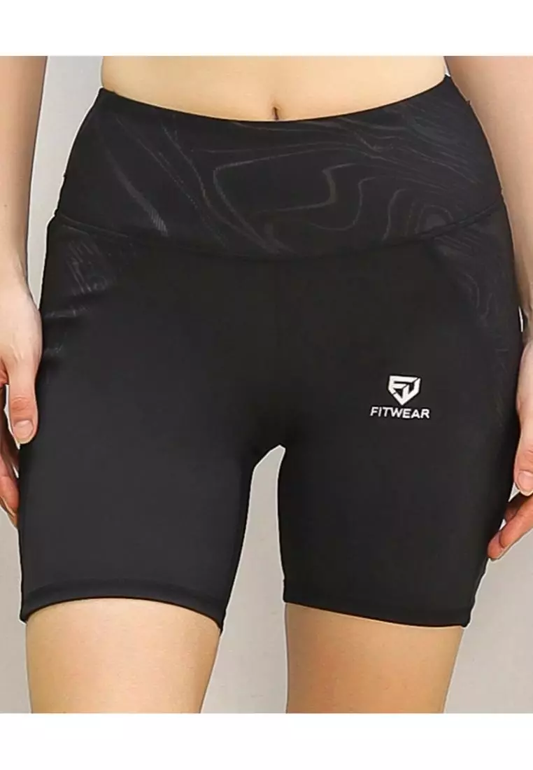 Fitwear - Legging / Celana Pendek Olahraga VEXANA PRINTED WAIST - ZEBRA BLACK