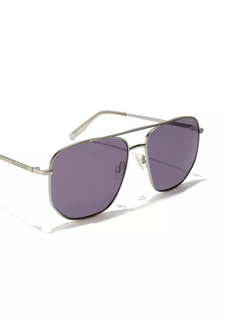 HAWKERS Silver Blackberry CAD Sunglasses for Men and Women, Unisex. UV400 Protection. Official Product designed in Spain