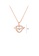 Glamorousky white Fashion and Simple Plated Rose Gold Heart-shaped Wings Pendant with Cubic Zirconia and 316L Stainless Steel Necklace 9D2FAAC203787CGS_2