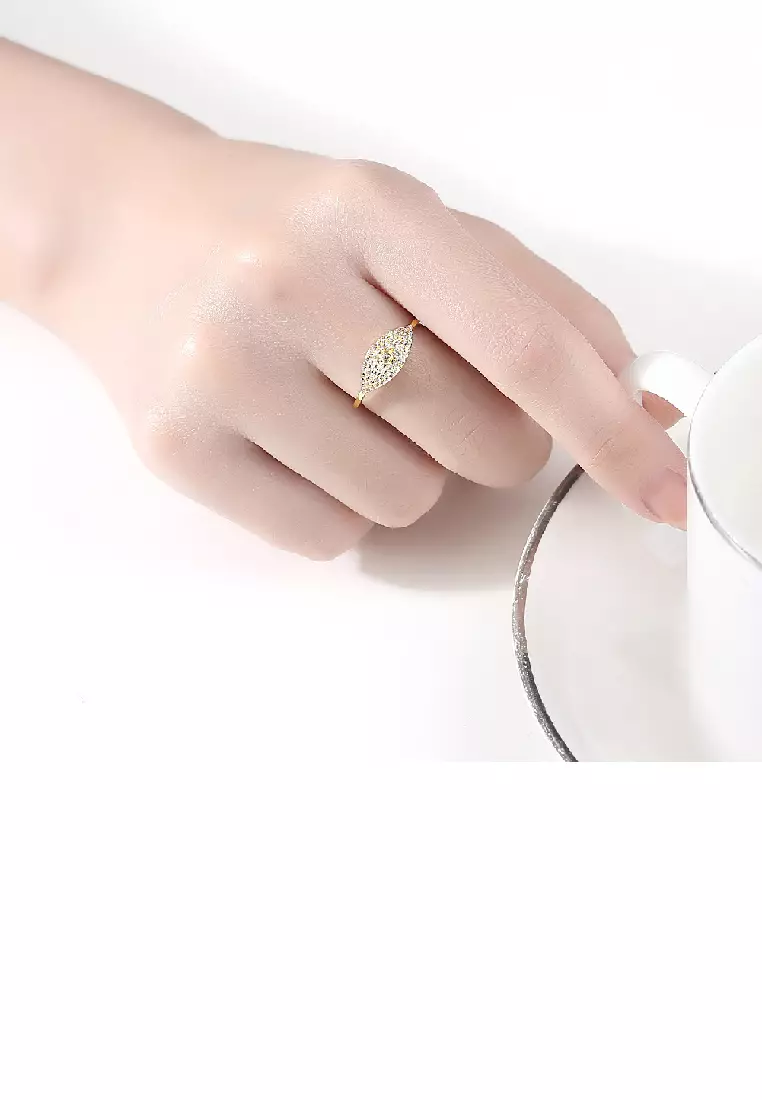 thumbnail image 2 of 18k White Gold Plated Adjustable CZ Ring – Cubic Zirconia Claw Ring, Women's Gift 2 of 6