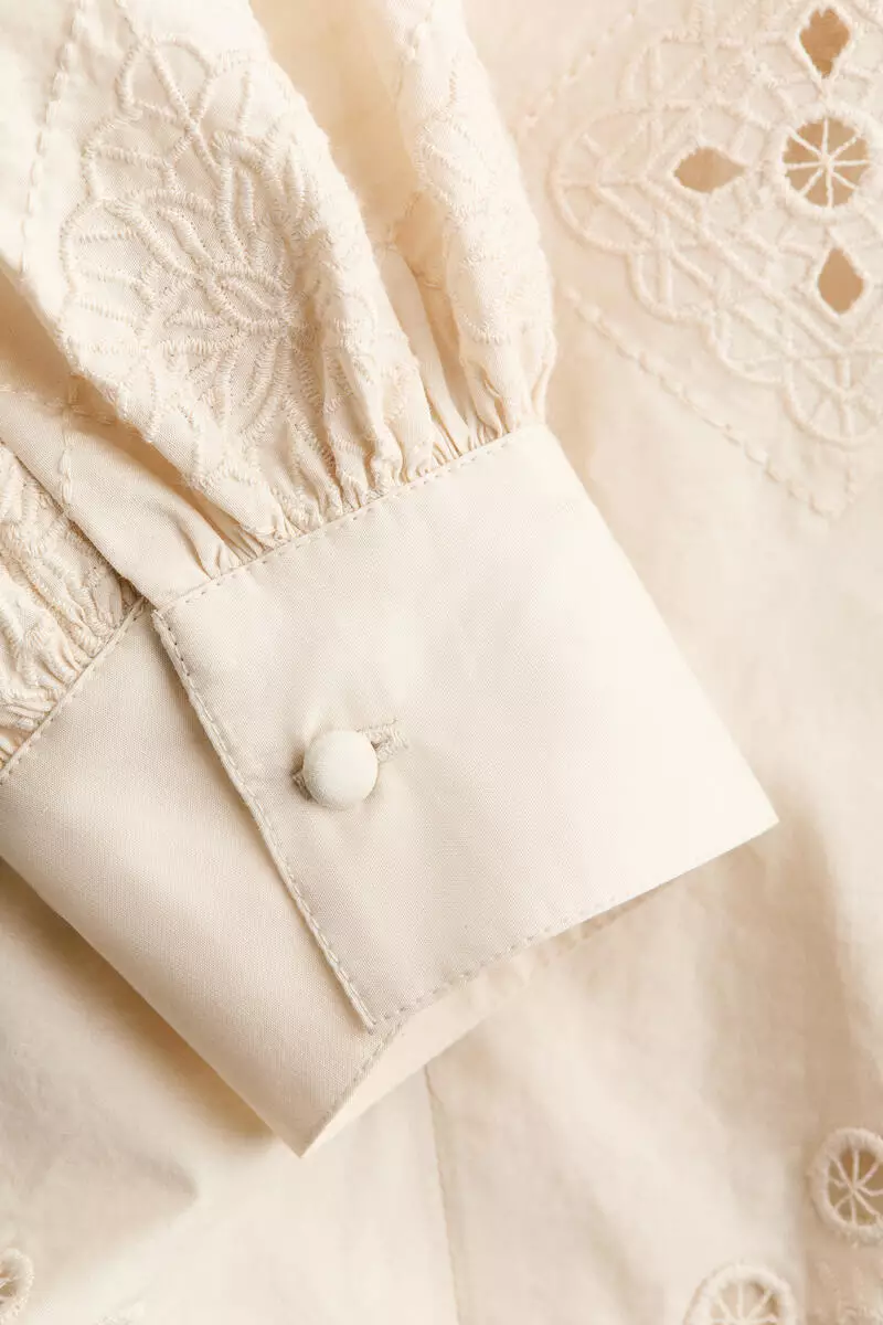 Broderie anglaise cotton blouse
