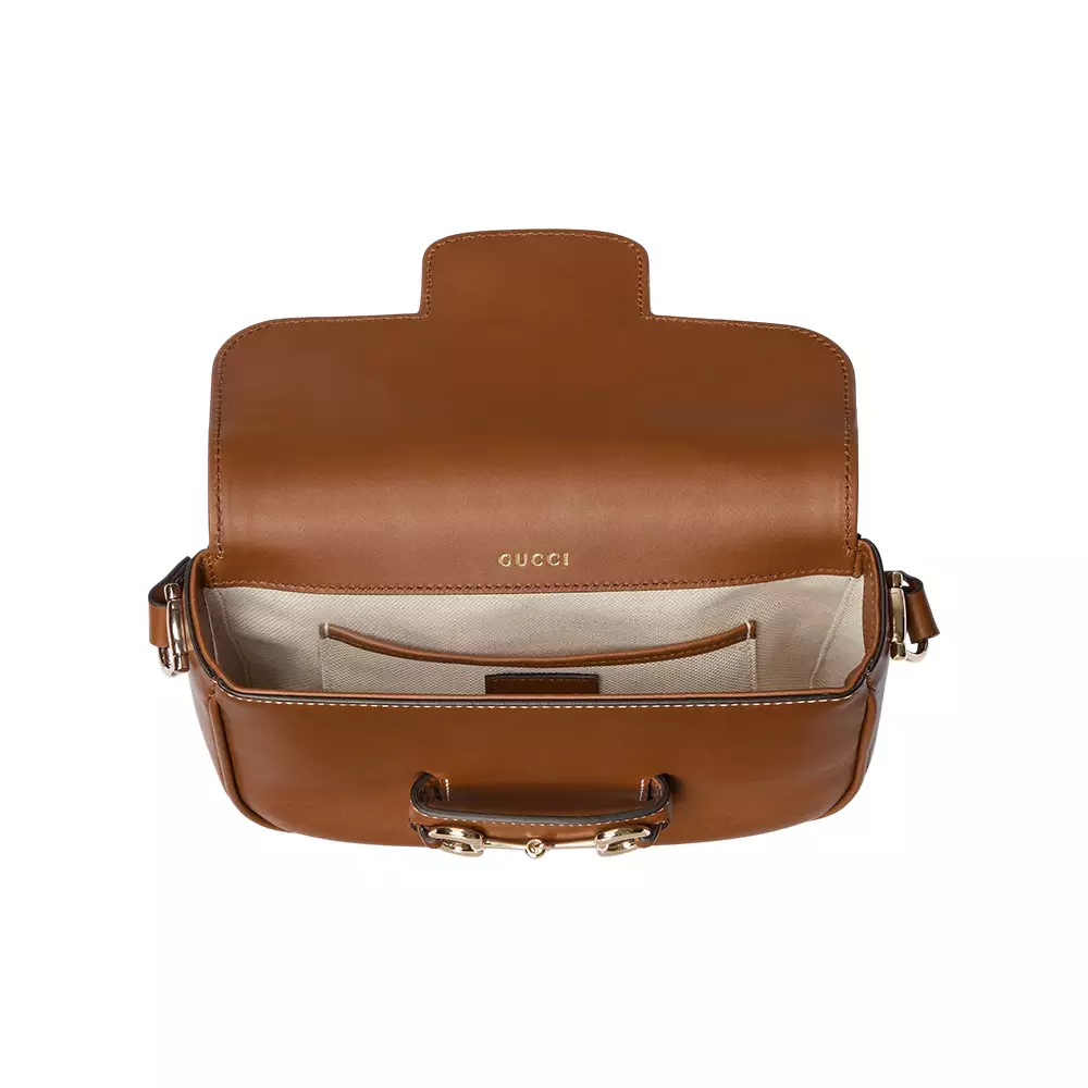 Horsebit 1955 Soft Small Shoulder Bag Brown