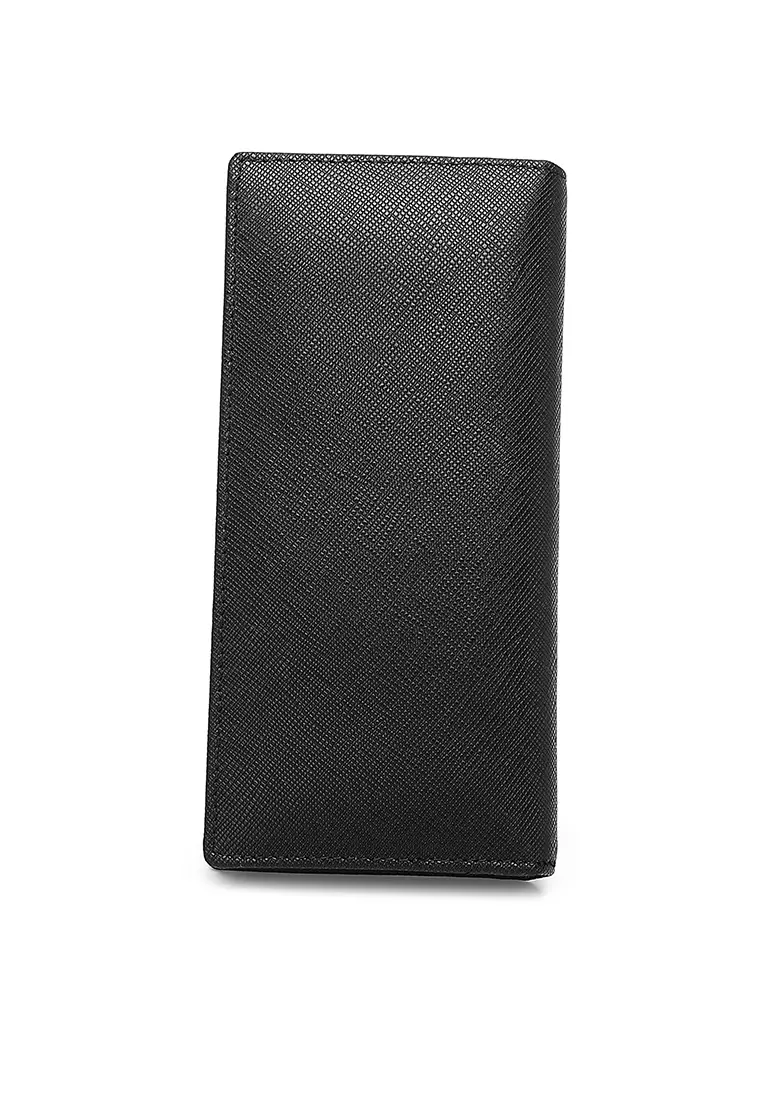 Men's Genuine Leather RFID Blocking Wallet - Black