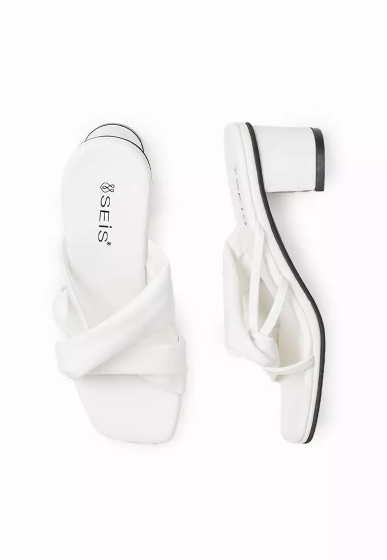 Seis Elora Sandal Heels Wanita 5 Cm-WHITE