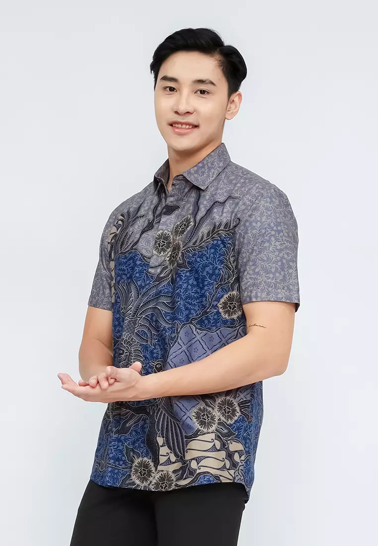 My Aksa Batik Pria Kemeja Pendek Ernest Elena Early