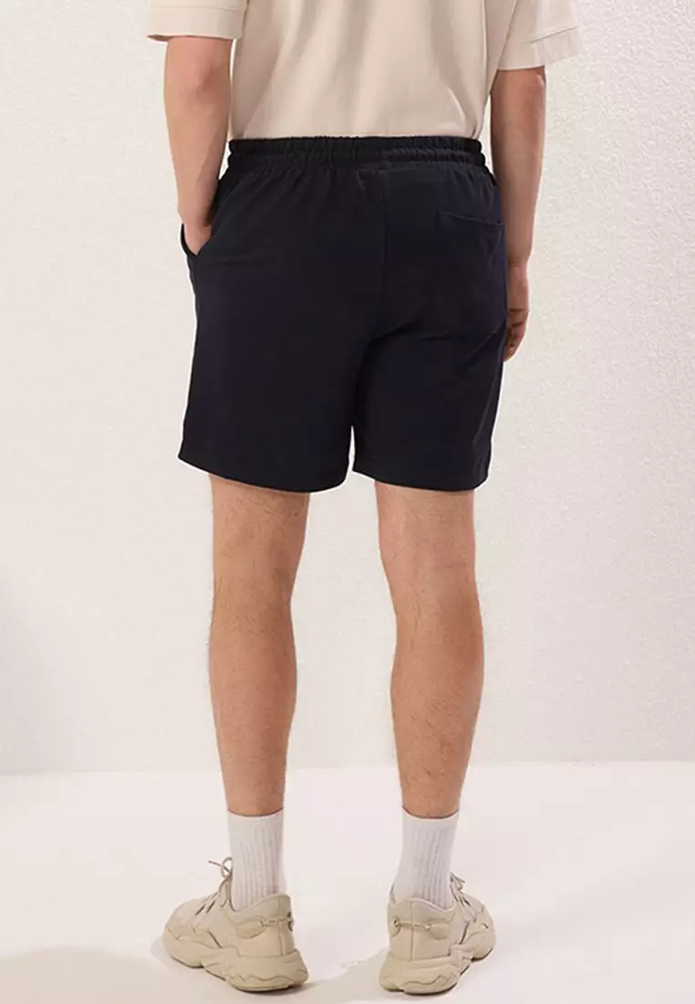 Navy Blue-Khaki Basic Regular/Normal Cut Straight 2 Pack Shorts TMNSS21SR0095