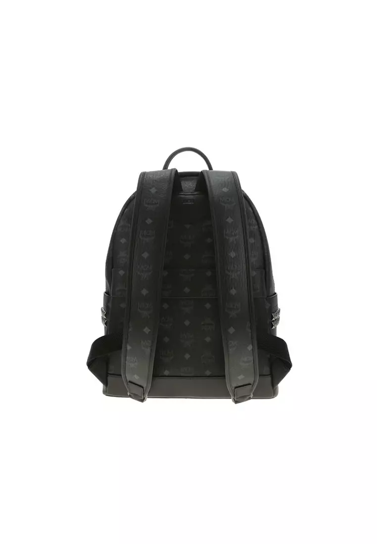 MCM Stark Side Studs Backpack In Visetos Black MMKEAVE12BK001 2025