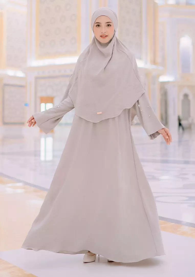 Haiba Abaya Set Cream Almond