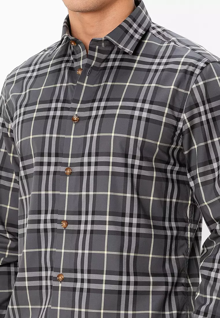 BURBERRY \" シャツSHEFFORD\" セール！ Burberry 'Shefford' Check Shirt Navy/Grey | chancefashionco