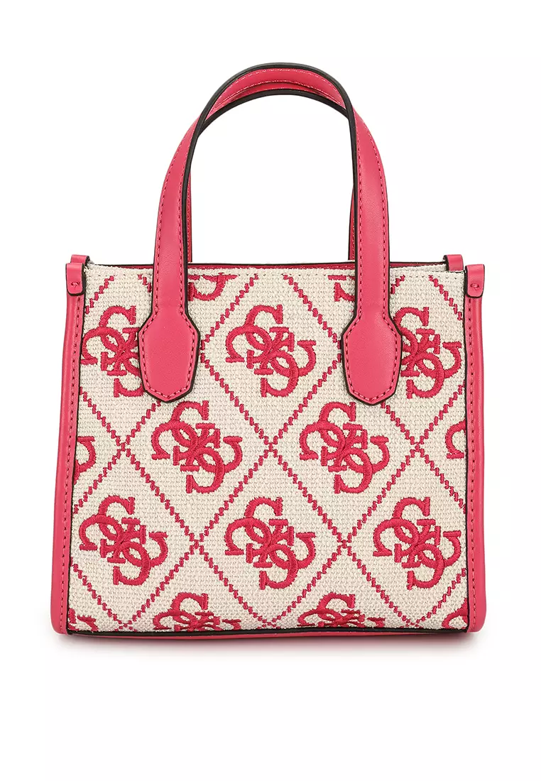 Guess tote hot sale bags pink