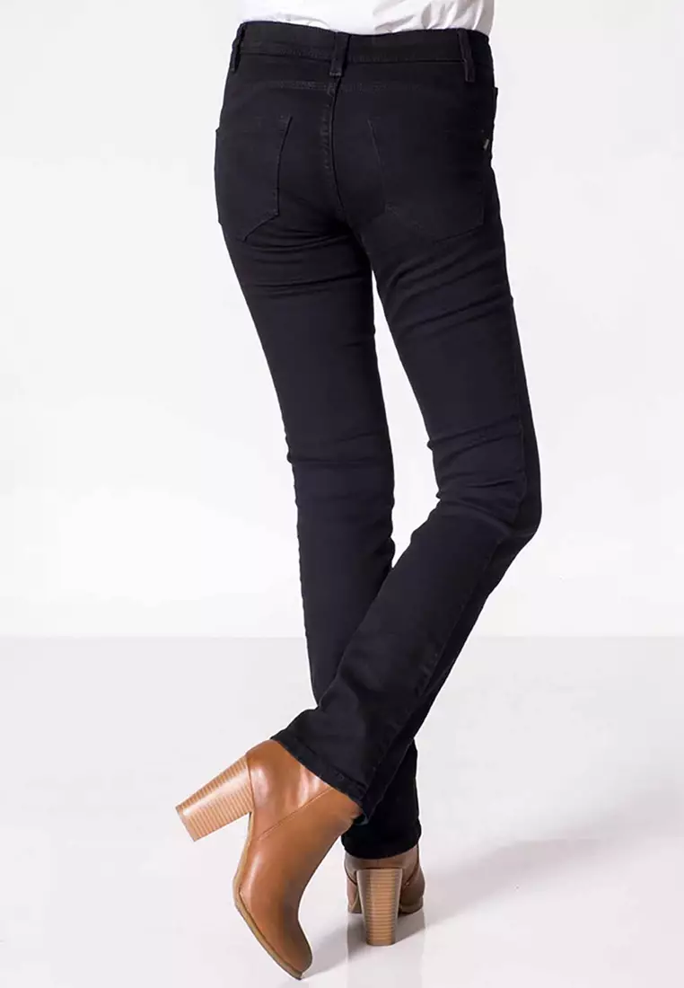 C2 Timber Black Jeans Push Up Bootcut Wanita