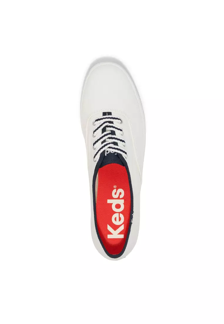 Womens' Champion Canvas Varsity Lace White/Navy (WF68075)