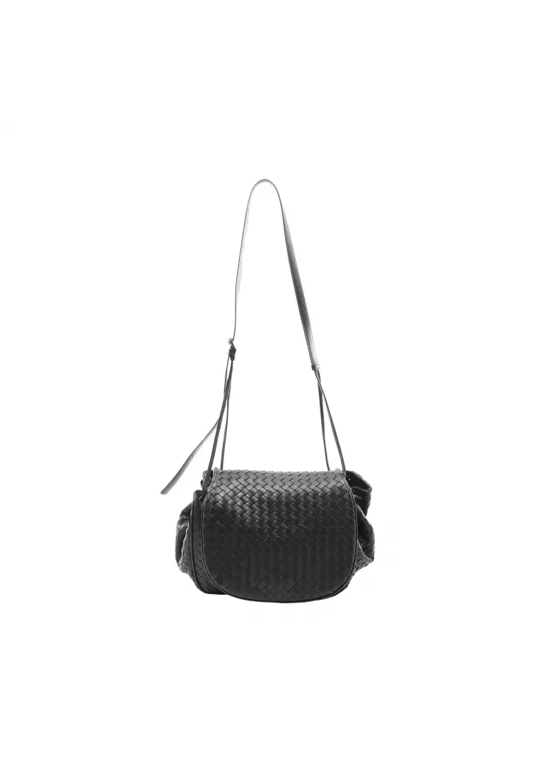 Bottega Veneta Intrecciato Shoulder Bag Small Black