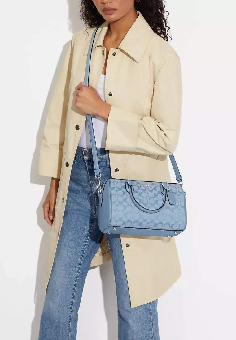 COACH Mini Rowan Crossbody In Signature Chambray