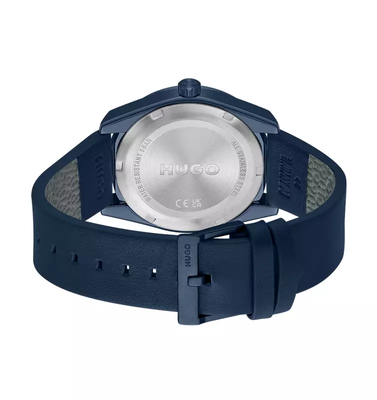 Hugo Boss Bright Blue Leather Strap