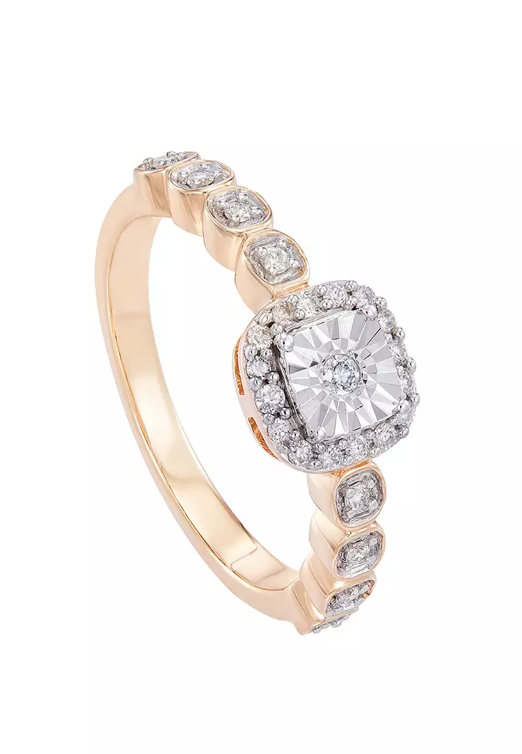 Cheap rose gold sales engagement rings