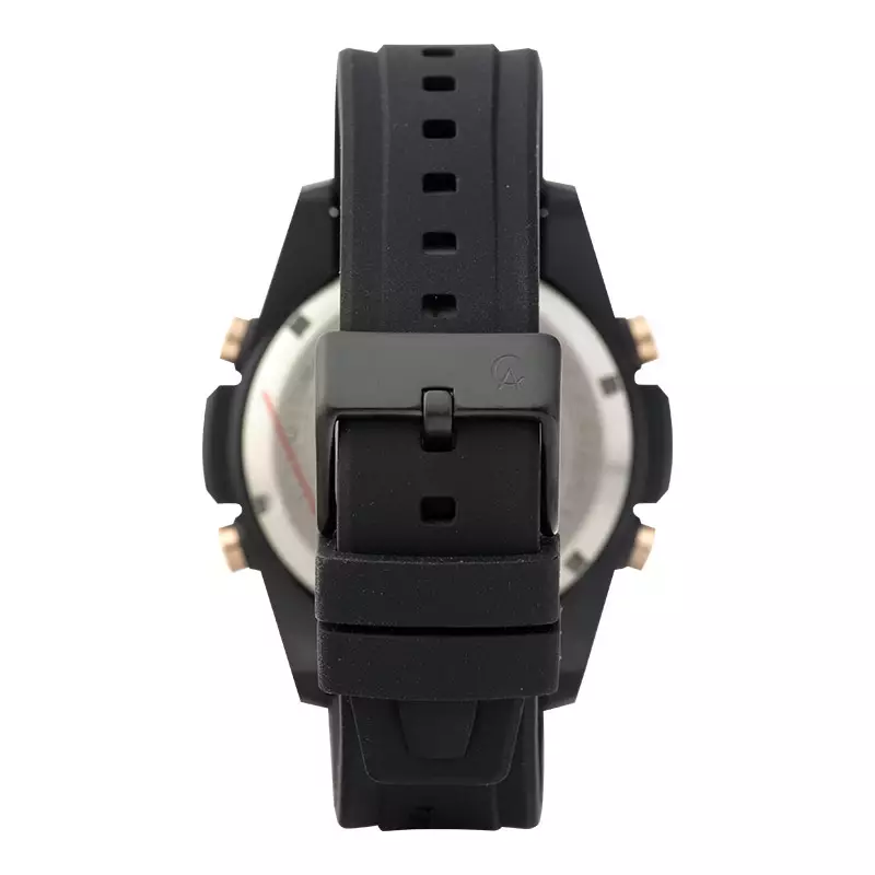 Jam Tangan Pria Alexandre Christie Digi AC 9371 MH RIPBARG Men Black Digital Dial Black Rubber Strap