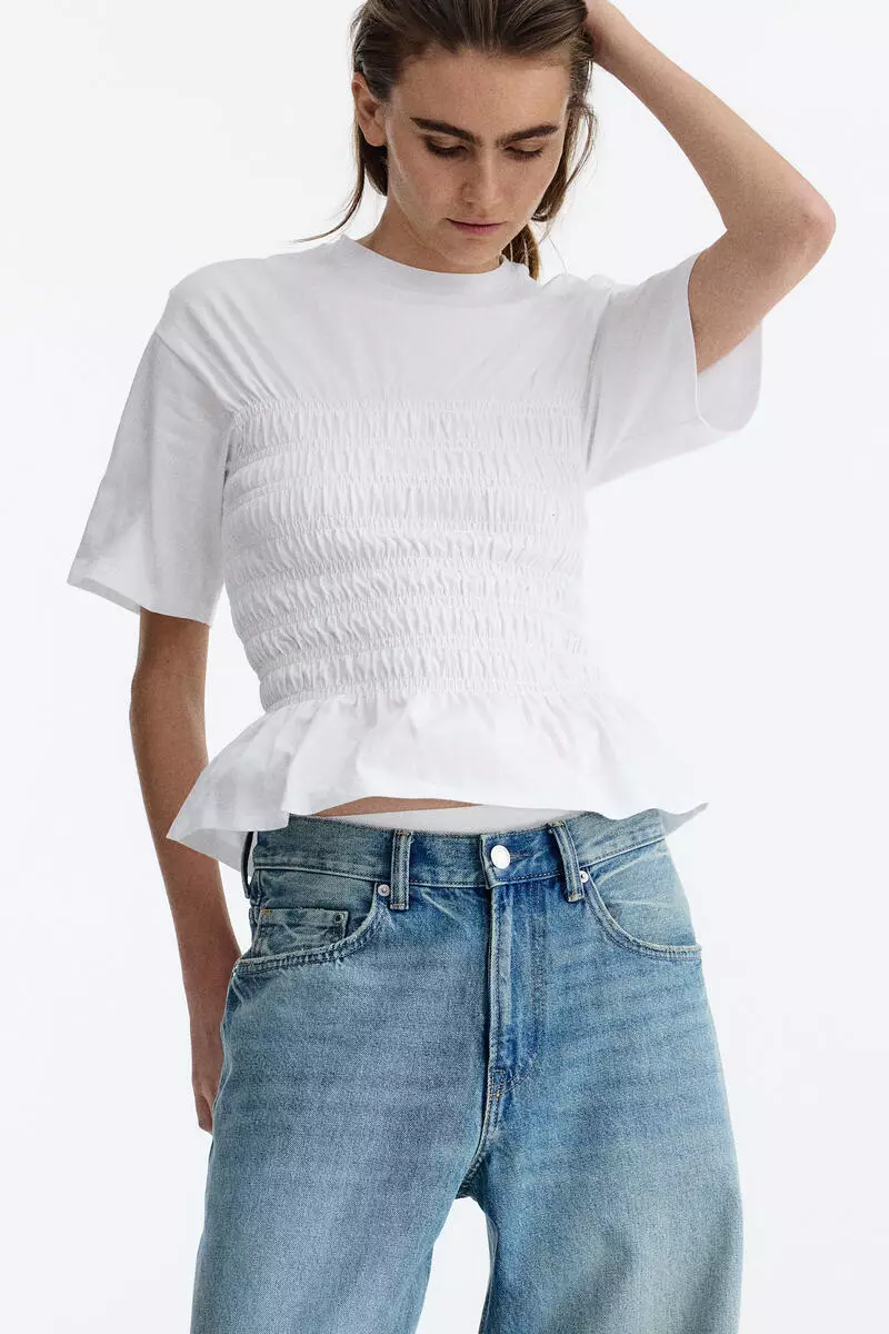 Smocked T-shirt