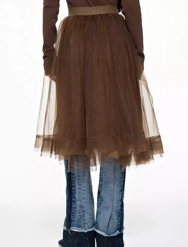 Midi waist skirt