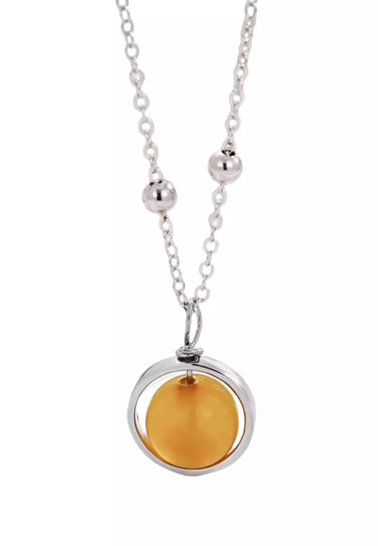 Gold store agate necklace