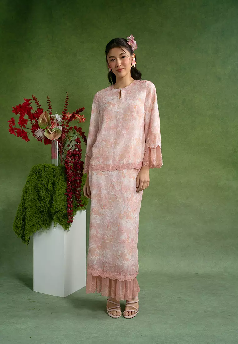 Darin Lace Top with Skirt Set