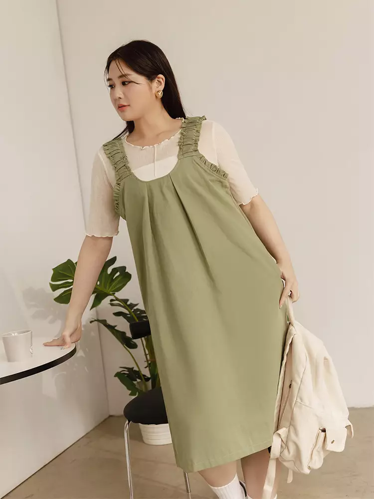 slim fit dress slacks Sleeveless Loose-fit Dress – Adara main image 1