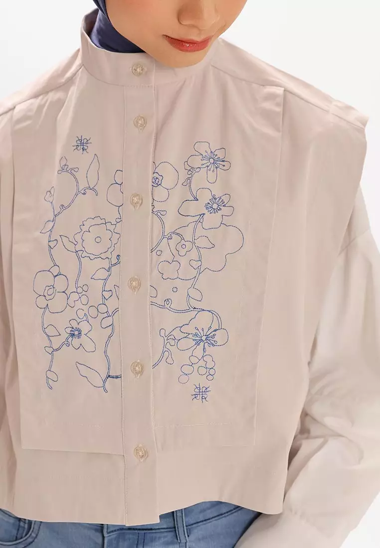 Ria Miranda Pearled Ivory Ruela Vest