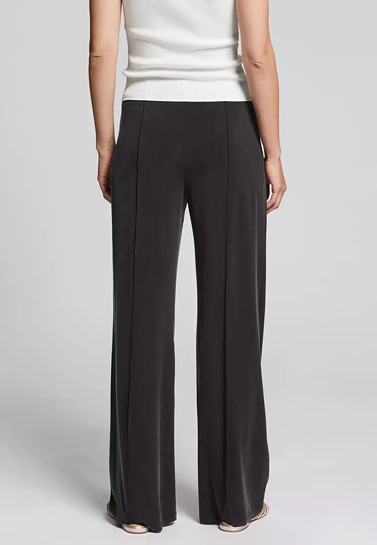 Cupro Pin Tuck Trousers