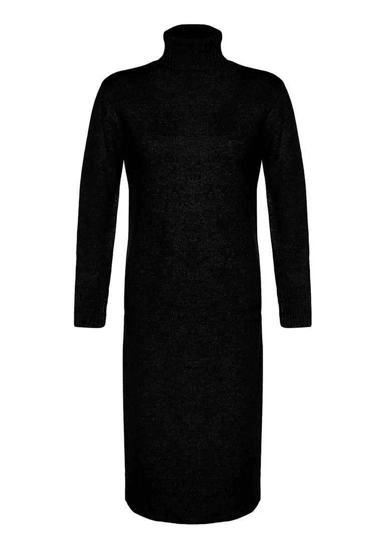 Midi Knitwear Turtleneck Dress