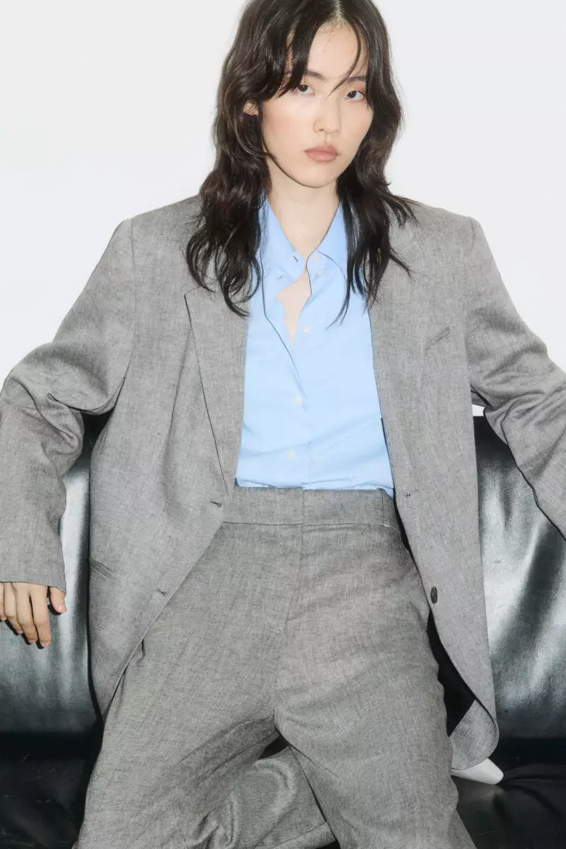 Tailored linen-blend trousers