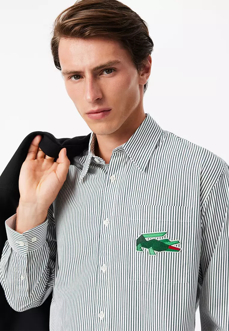 Relaxed Fit Shirt With Crocodile Badge