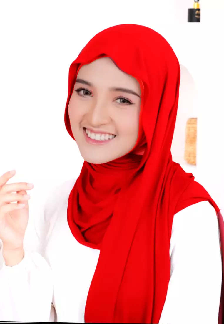 Hijab Pashmina Premium Rayon Premium Red