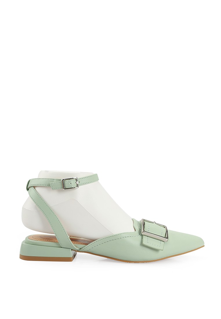 Cecily Ankle Strap Pointed Toe Flats