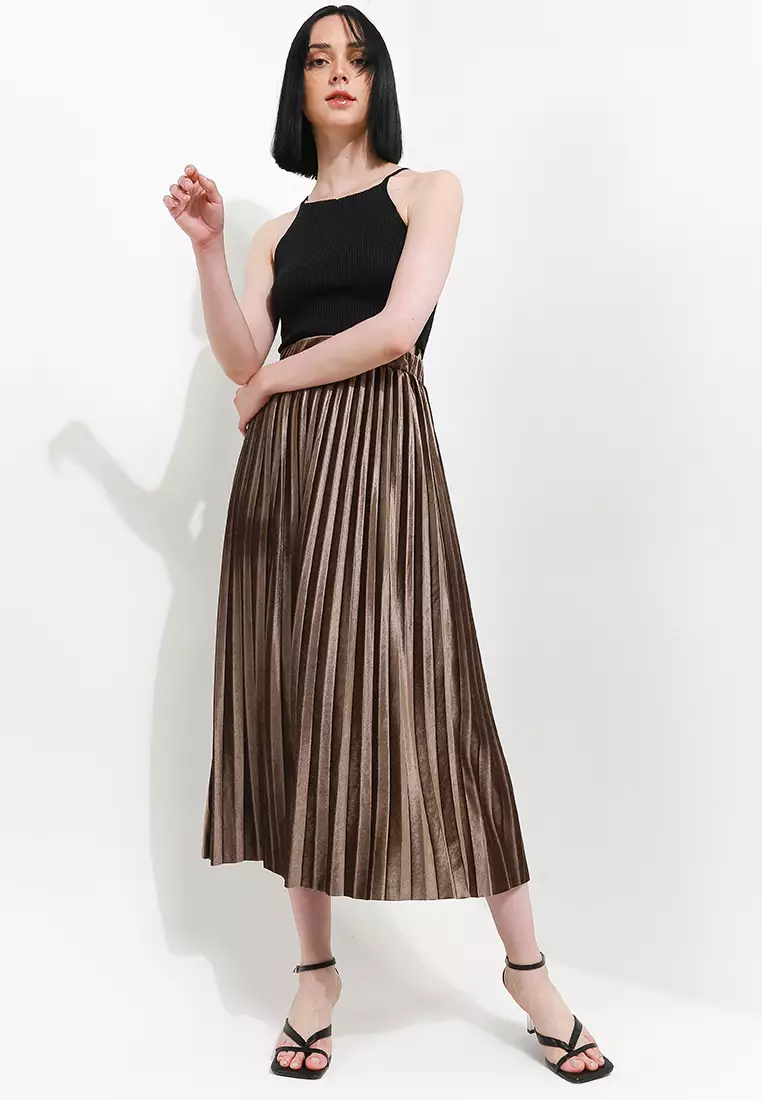 Pleated Skirt Velvet
