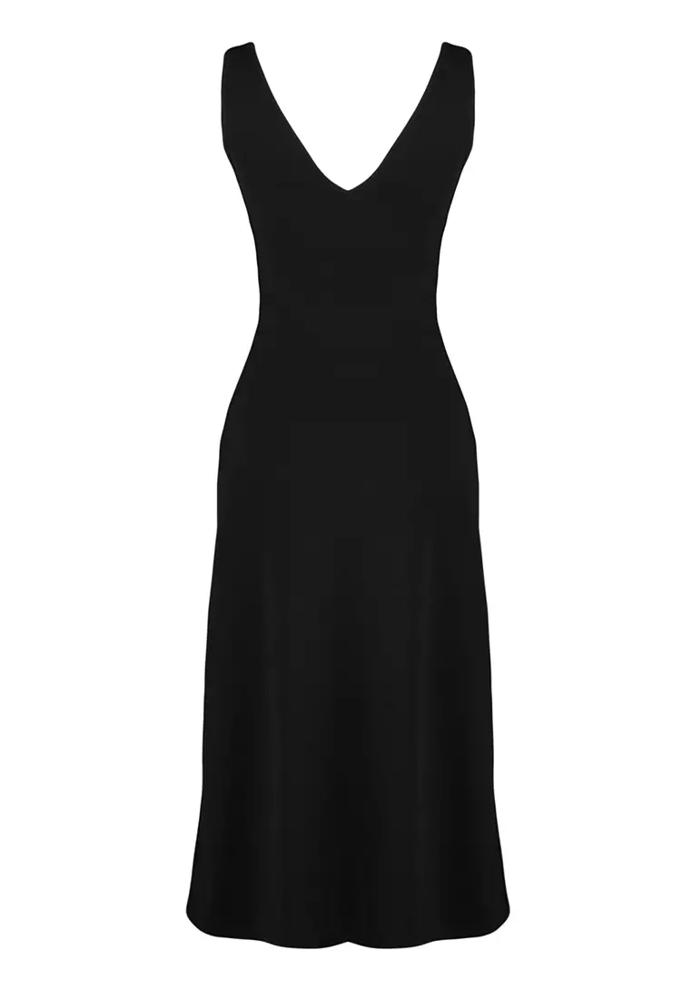 Cut Out Slit Midi Dress