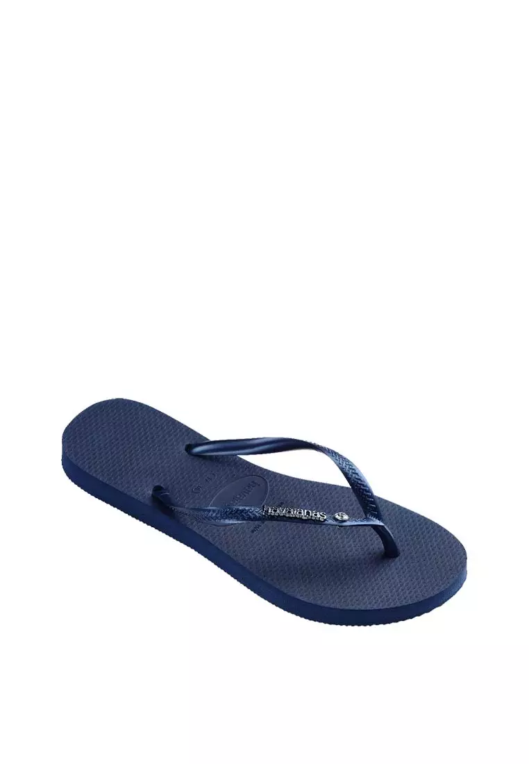 Buy Havaianas Women Slim Logo Metal Crystal SW II Navy Blue Flip