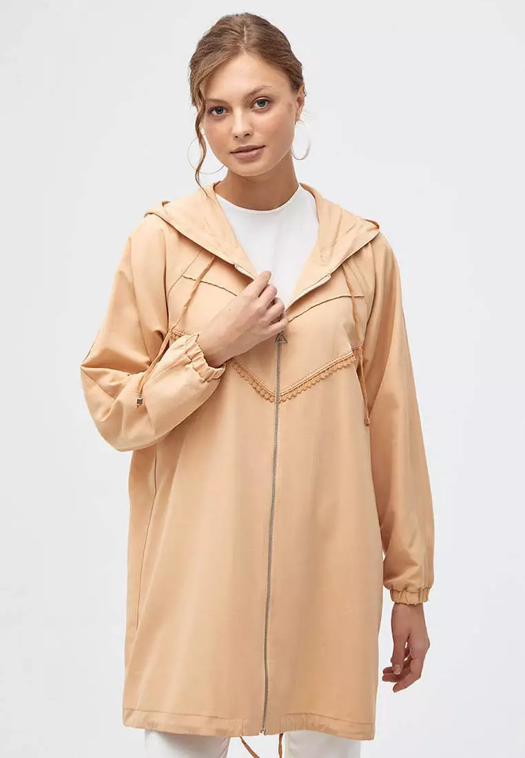 Hooded on sale trench coat