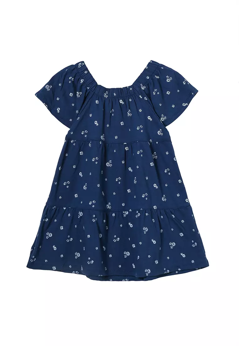 Girls blue polka dot dress discount